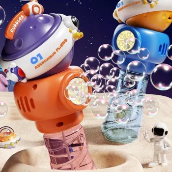 Space Bubble Gun with Lights, Music & Spinning UFO
